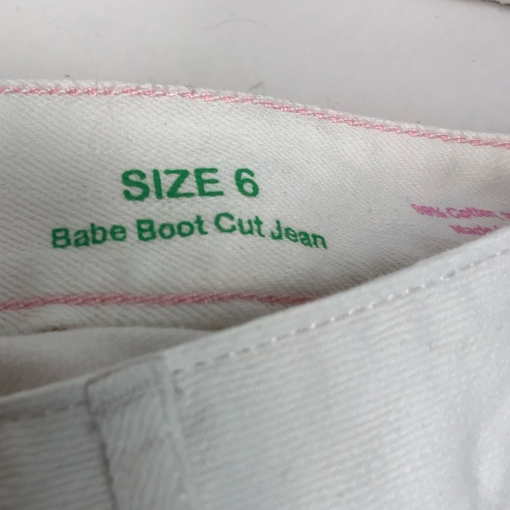 Lilly Pulitzer Babe Boot Cut white jeans size 6 - Picture 3 of 11